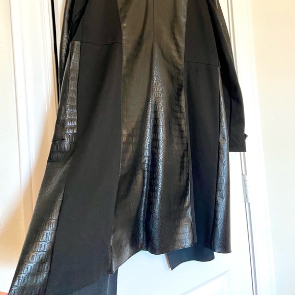 Andrew Marc Suede Leather Extra Long Jacket - Picture 6 of 7